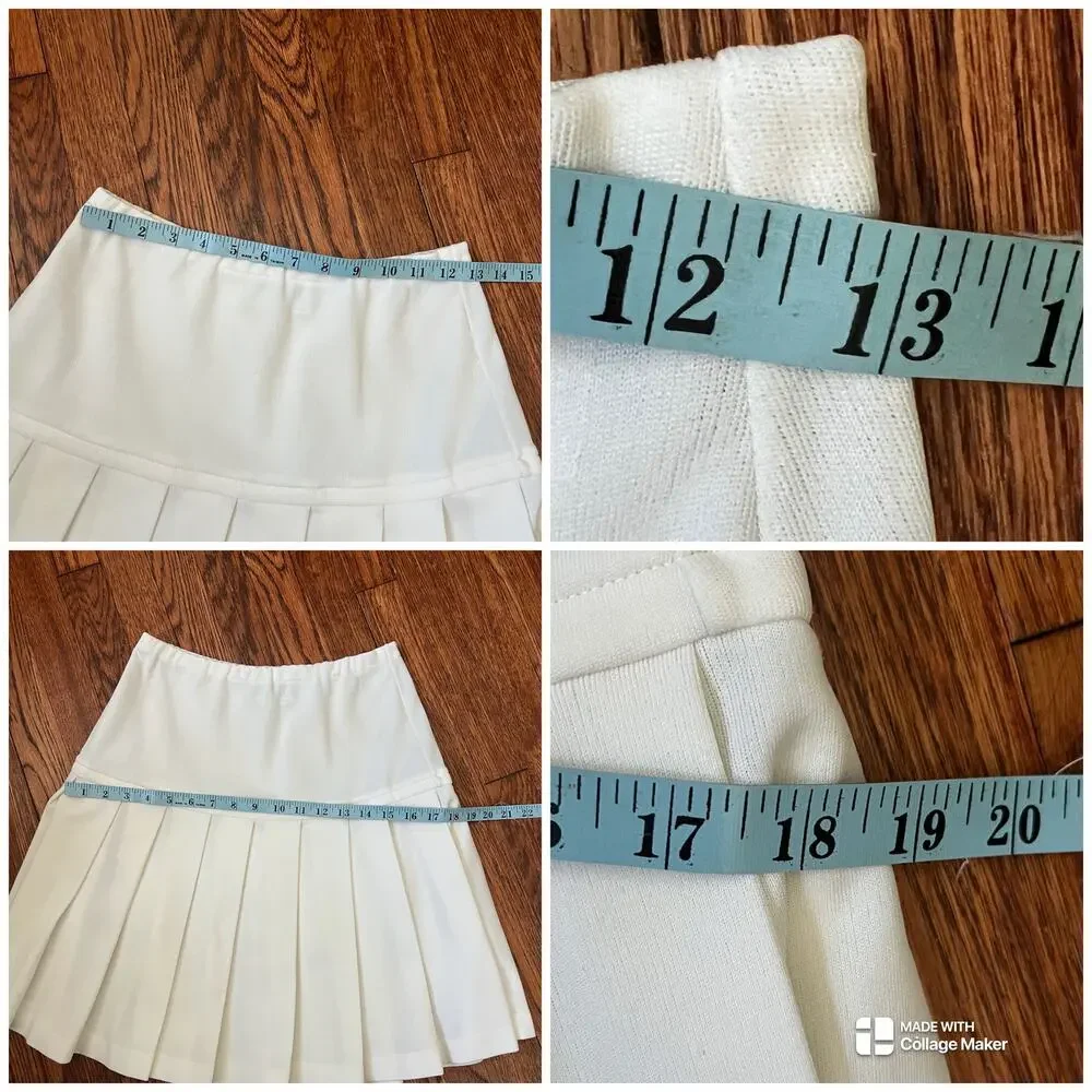 Vintage Act III White Pleated Tennis Golf Preppy Mini Skirt USA S/M 70s Coastal
